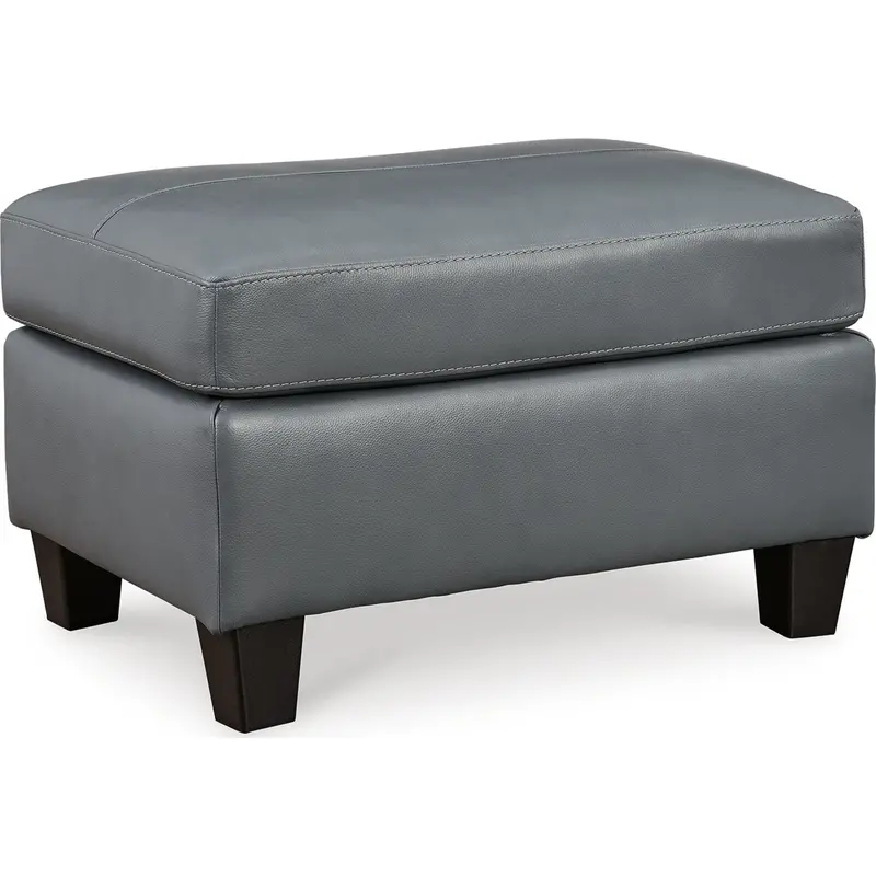 Genoa Steel Gray Ottoman 1