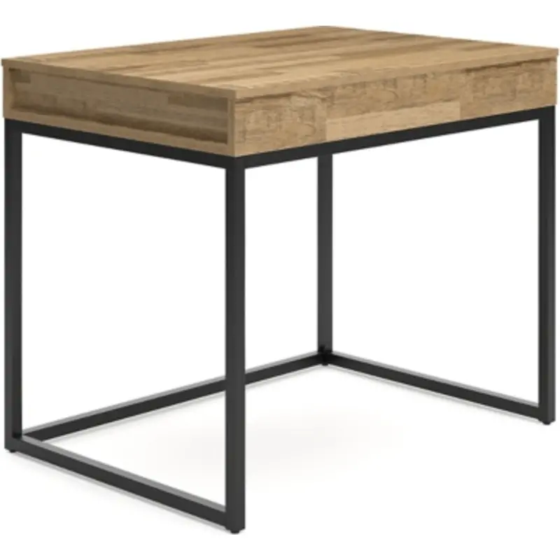Gerdanet Light Brown And Black Lift-Top Desk 1