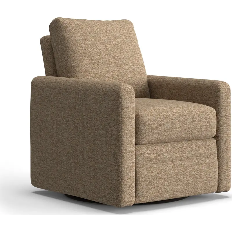 Giana Swivel Pushback Chair – Mushroom-Colored Fabric And Ergonomic Design 1