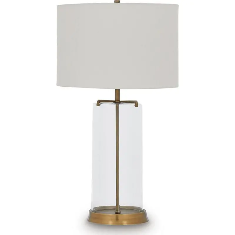 Gizeh Designer Table Lamp – 33-Inch Tall Metal & Glass Accent Light 1