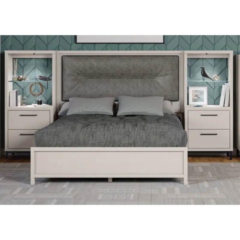 Glacier Bay King Pier Storage Bed In Glacier Finish 1