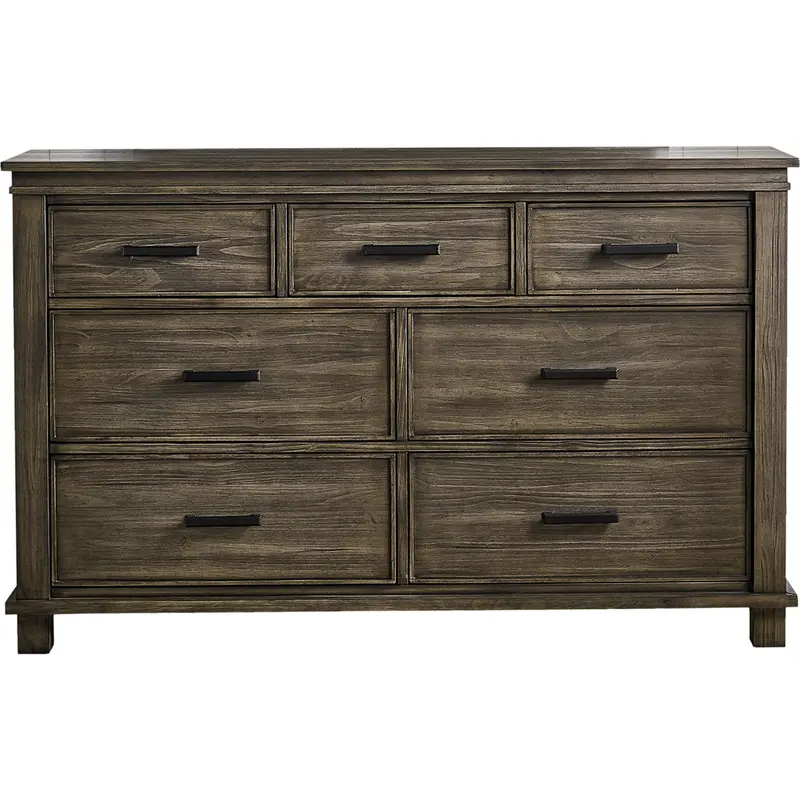Glacier Point 6-Drawer Dresser – Greystone Finish 1