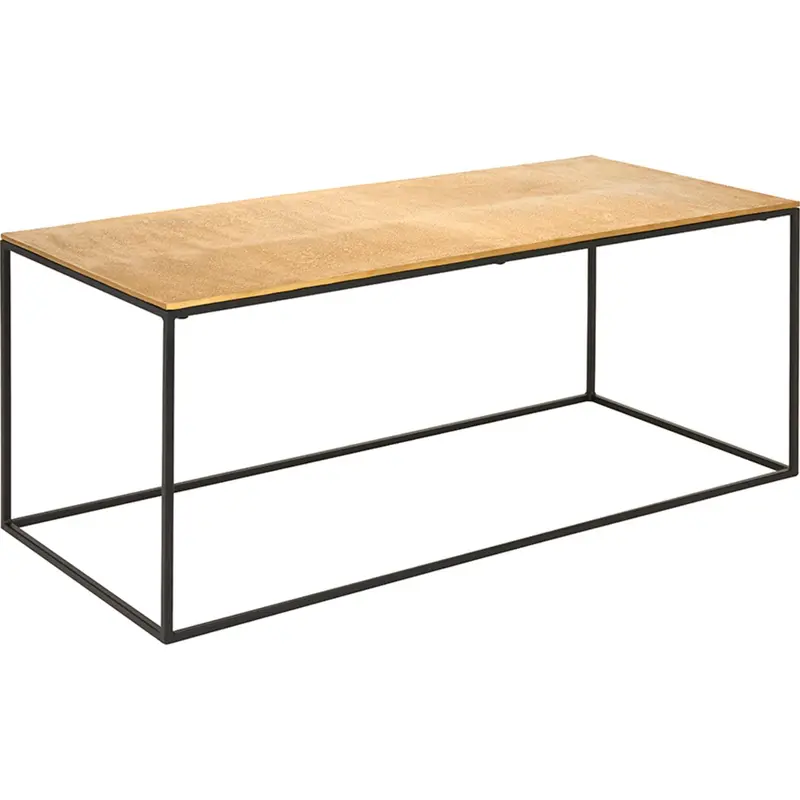 Gold Aluminum Round Coffee Table – Metallic Modern Accent 1