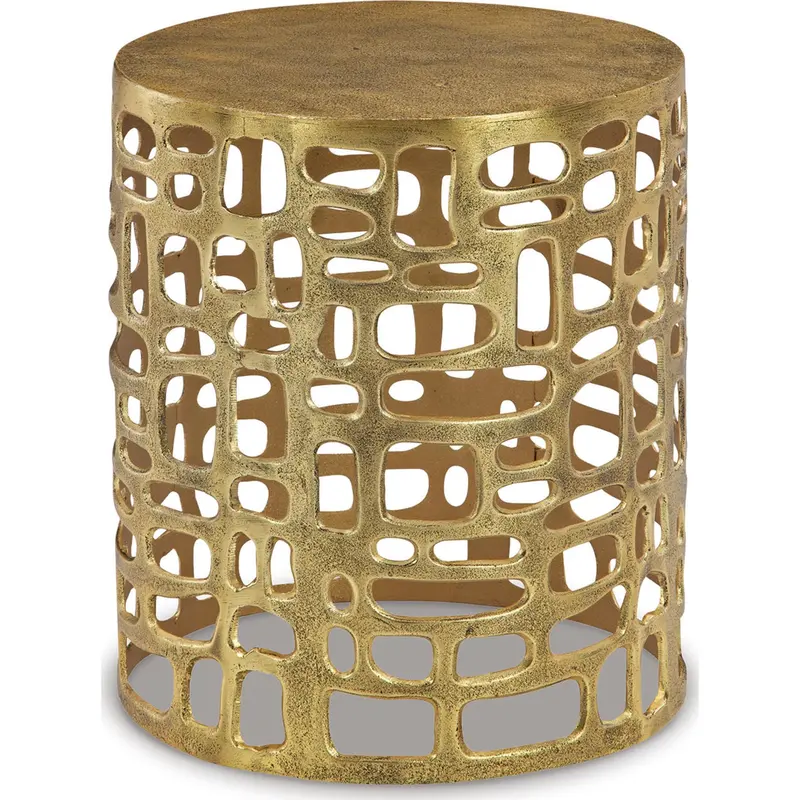 Gracylee Round Accent Table With Gold-Tone Finish 1