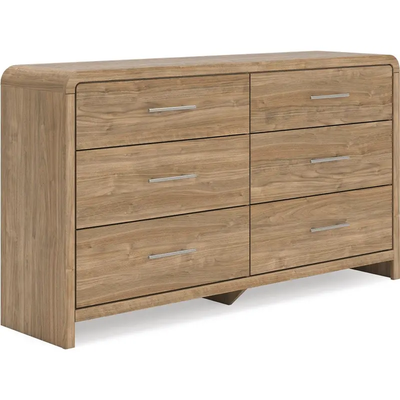 Gramburg Solid Wood Dresser – Warm Natural Brown 1