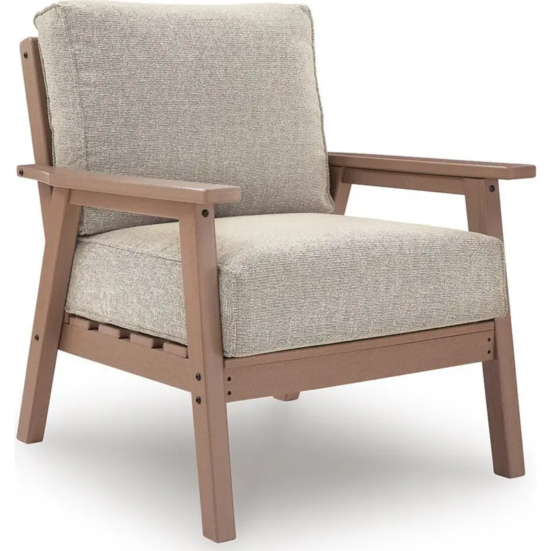 Grover Beach Driftwood-Tone Outdoor Lounge Chairs With Cushions (2-Pack) 1