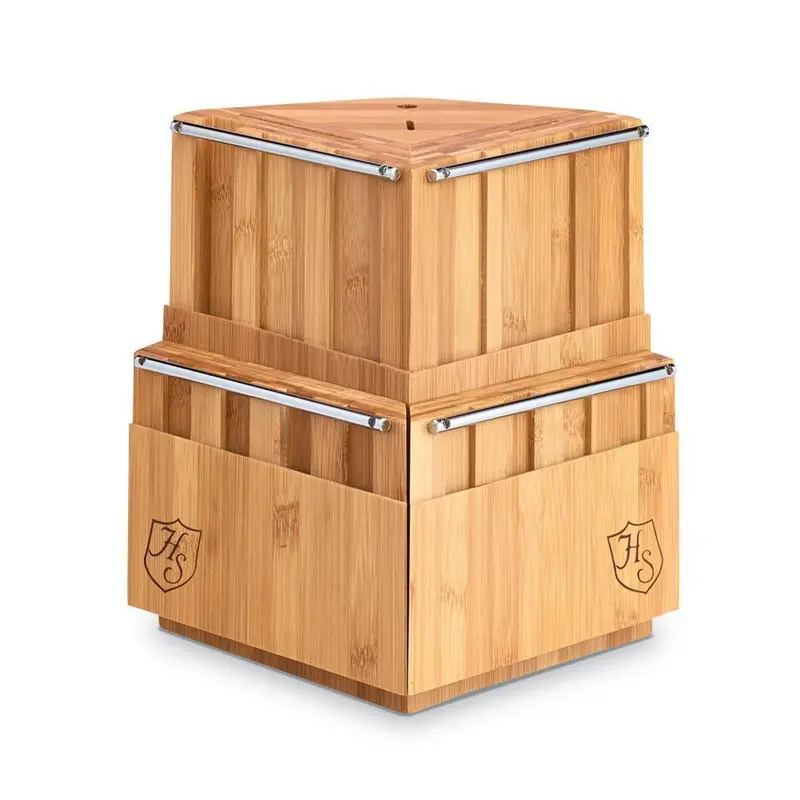 Hammer Stahl 18-Slot Rotating Bamboo Knife Block 1