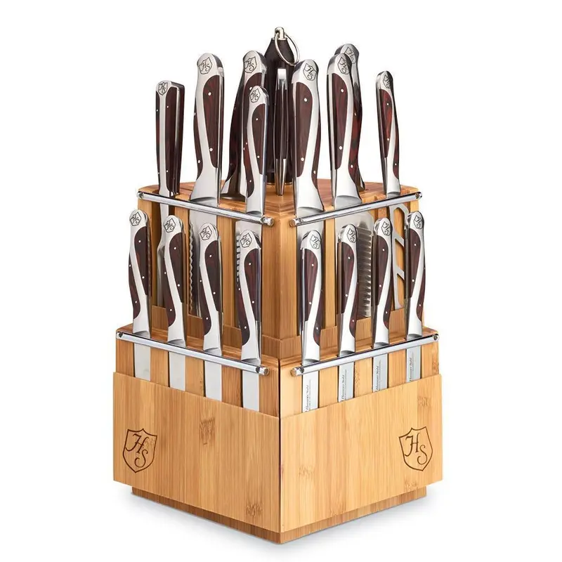 Hammer Stahl 21-Piece Professional Knife Set With Wood Block 1