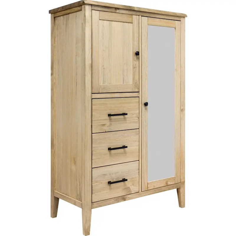 Harlow Natural Wood Grain Armoire 1