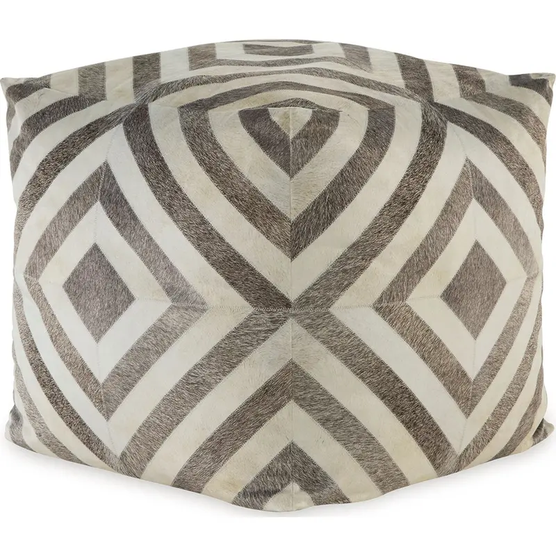 Hartselle Brown Fabric Pouf – Versatile Footrest & Extra Seating 1