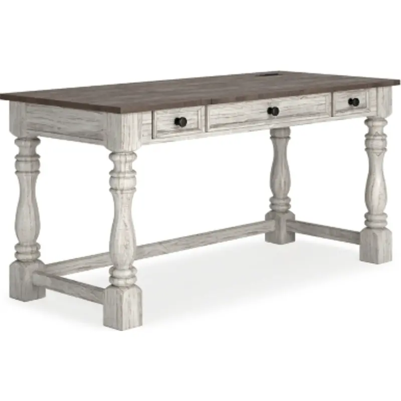 Havalance Dual-Tone Desk – White Desktop With Gray Frame 1
