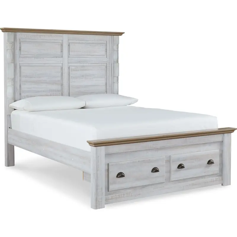 Haven Bay Two-Tone Queen-Sized Platform Bed 1
