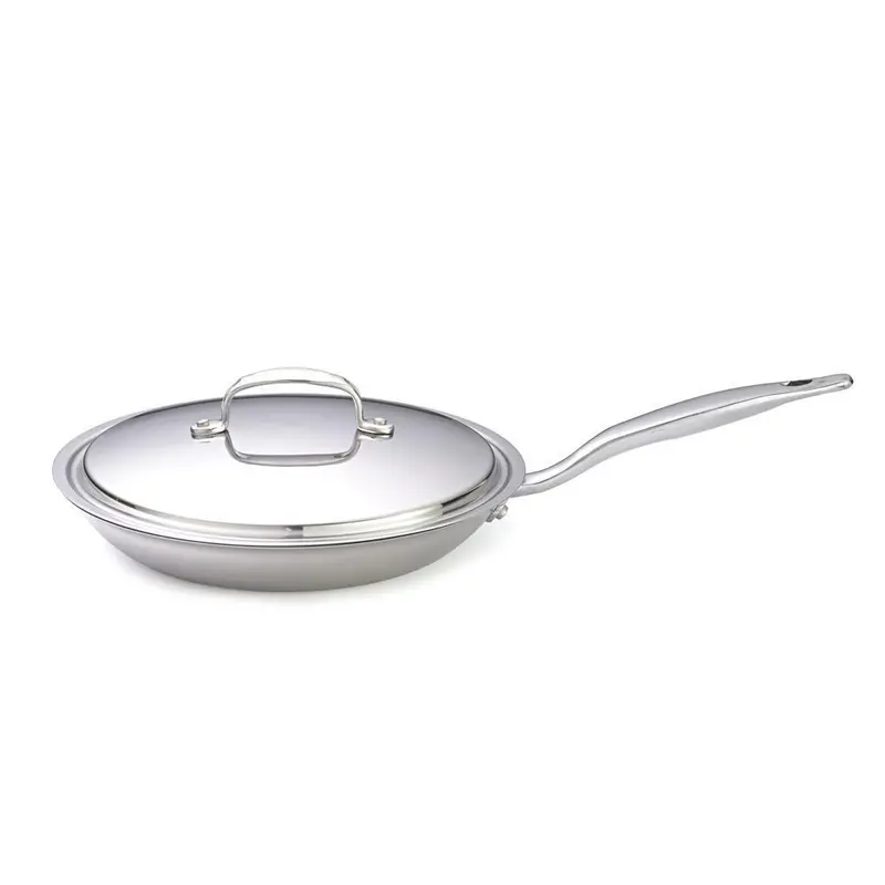Heritage Steel 10.5-Inch 5-Ply Fry Pan With Matching Lid 1