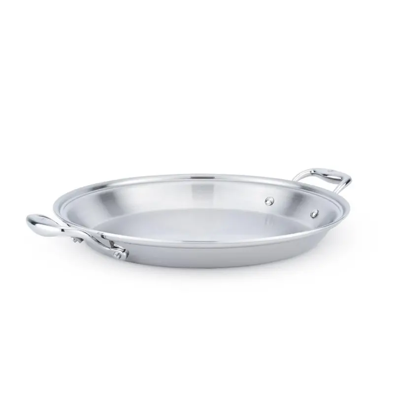 Heritage Steel 5-Ply 13.5-Inch Paella Pan For Authentic One-Pot Cooking 1