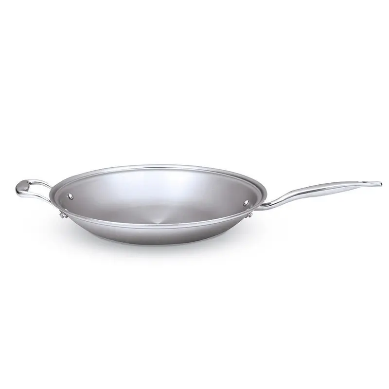 Heritage Steel 5-Ply 13.5-Inch Shallow Wok For Quick-Toss Cooking 1