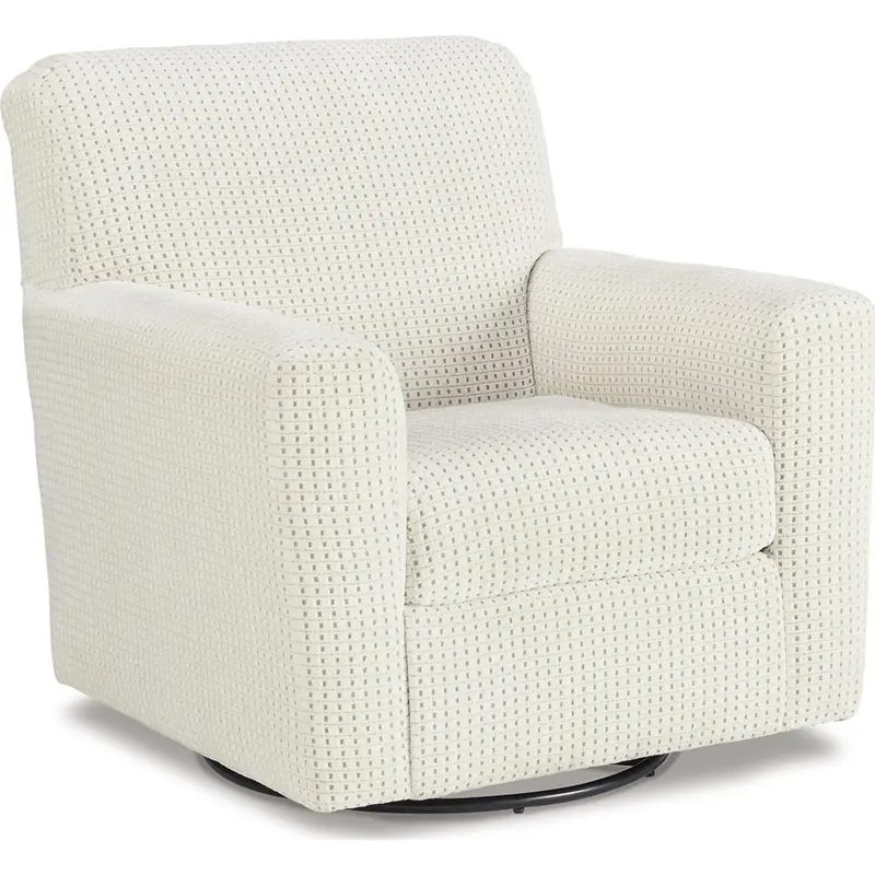 Herstow Ivory Swivel Glider Recliner – Rocking Lounge Chair With Rotation 1
