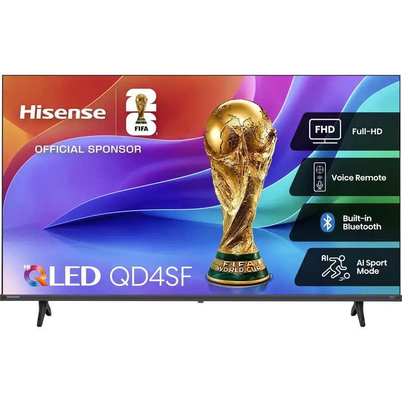 Hisense 40-Inch Qled Smart Tv – 1080P Resolution, Model 40Qd4Sf (Black) 1