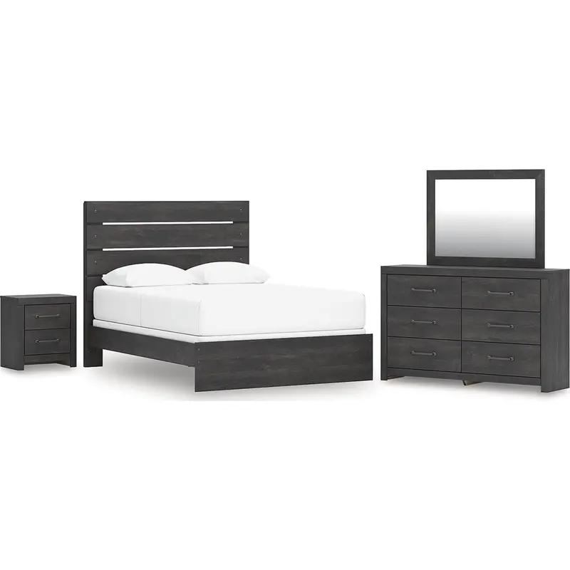 Hollivern 6-Piece Queen Panel Bedroom Set – Deep Slate Gray 1
