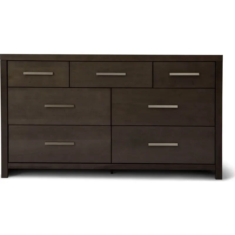 Holloway Prairie Storm Dresser – Textured Gray-Brown Finish, Six-Drawer Bedroom Storage 1