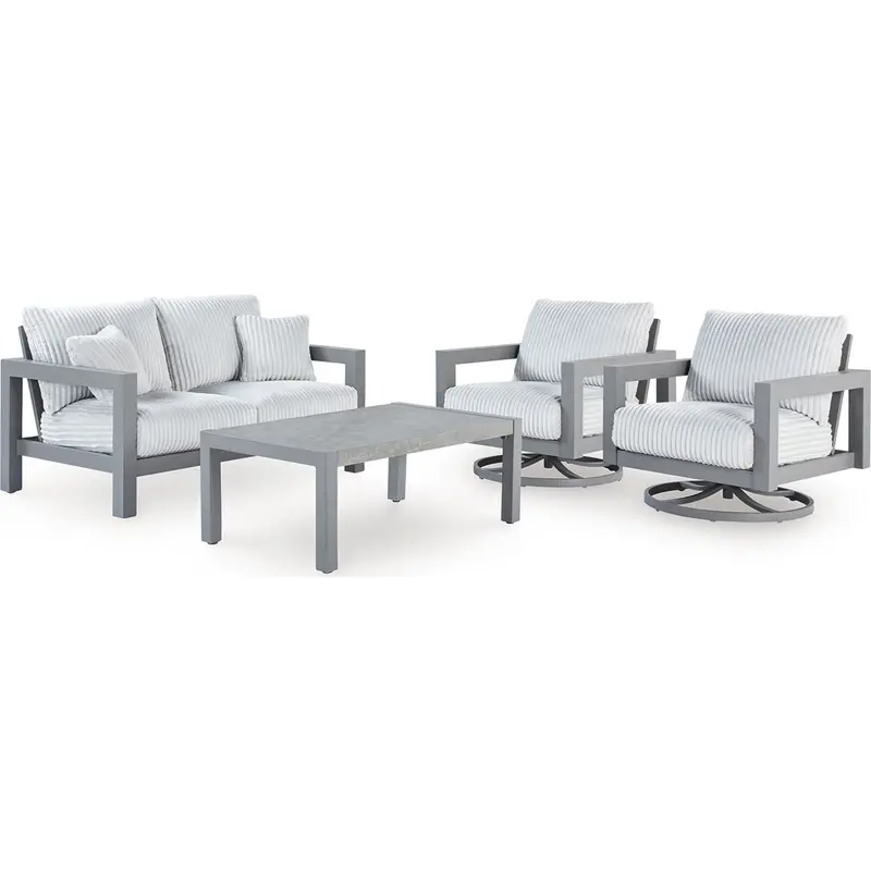 Hurley Park 4-Piece Gray Outdoor Lounge Collection 1