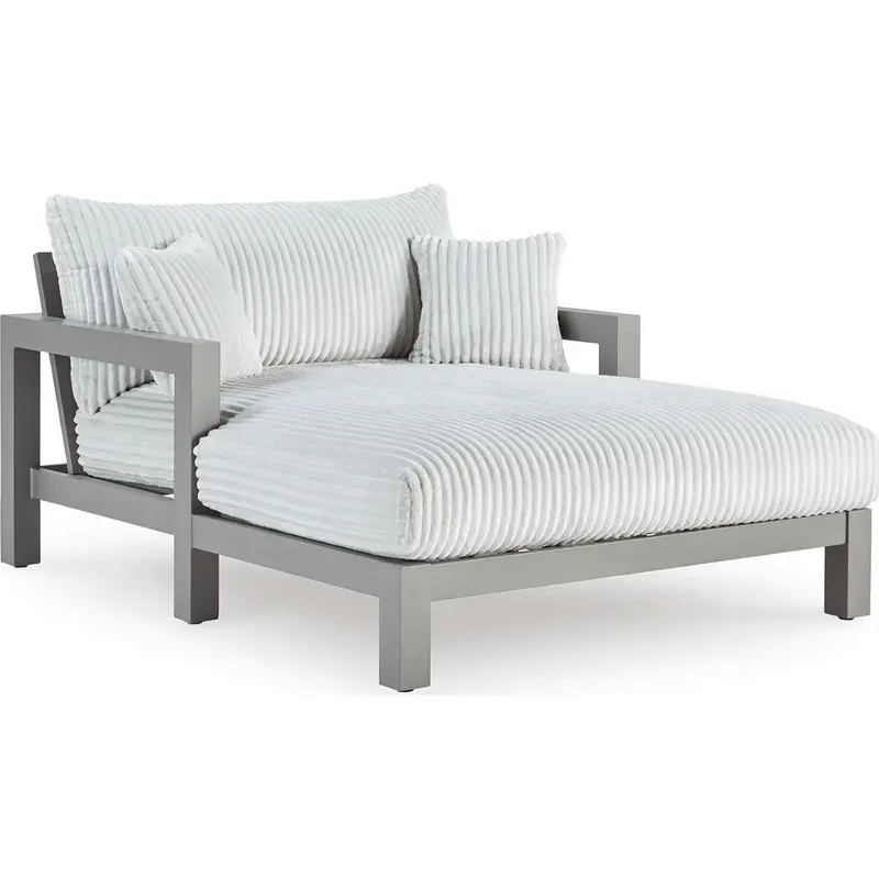 Hurley Park Gray Outdoor Chaise Lounge With All-Weather Cushion 1