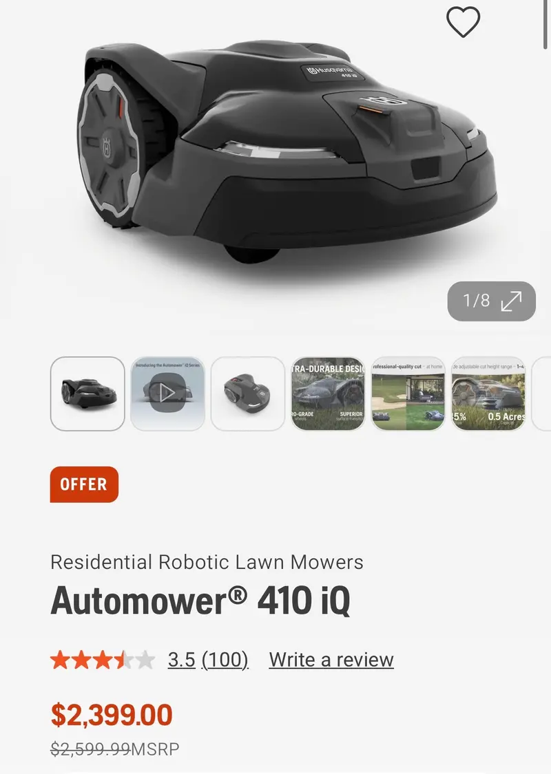 Husqvarna Automower 410Iq Robotic Lawn Mower – Entry-Level Smart Cutting 1