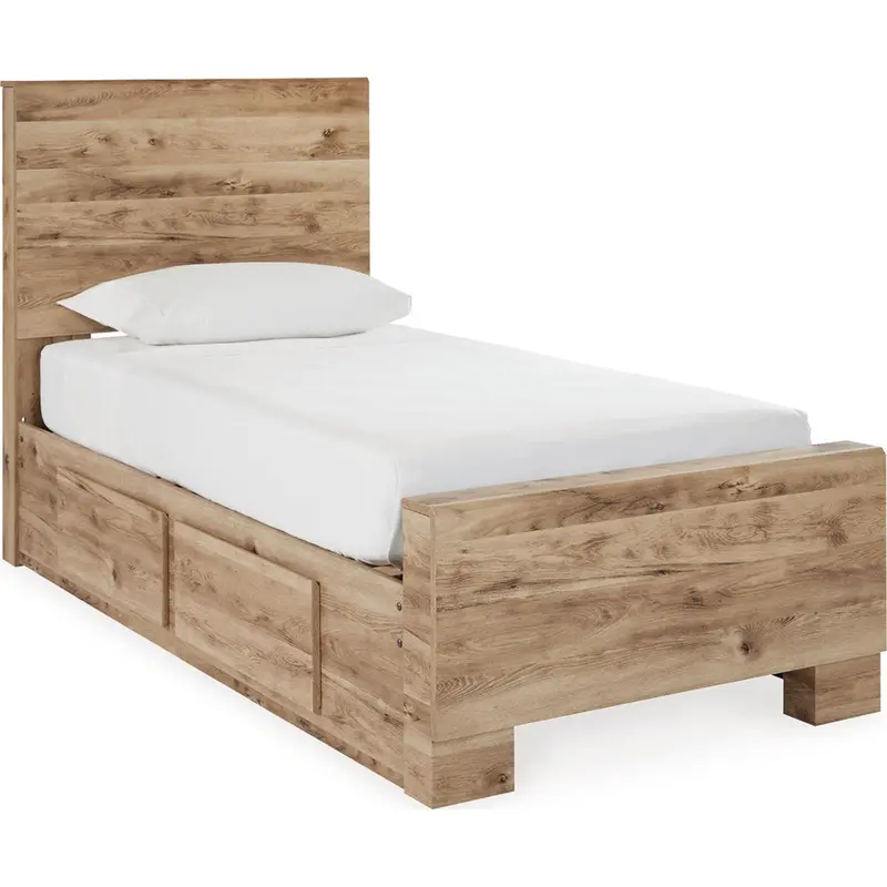 Hyanna Upholstered Storage Bed – Tan-Brown Fabric With Dual Drawers 1
