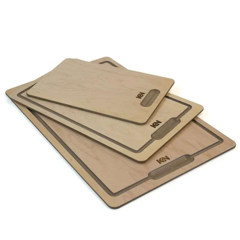 Icon 3-Piece Cutting Board Set – Assorted Sizes In Premium Maple Wood 1
