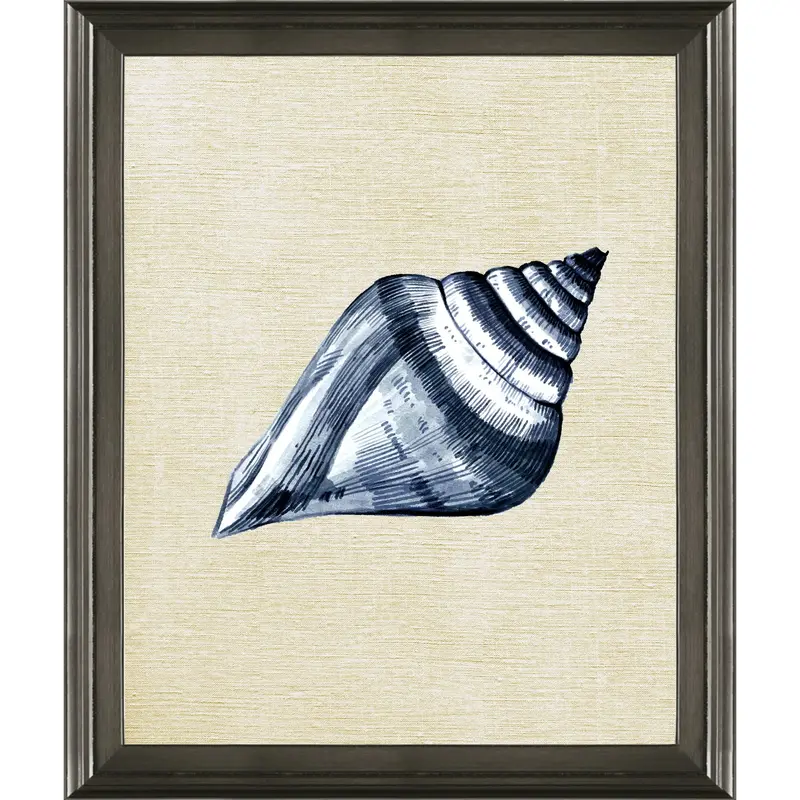 Indigo Shell Wall Art Print – 18" X 22" 1