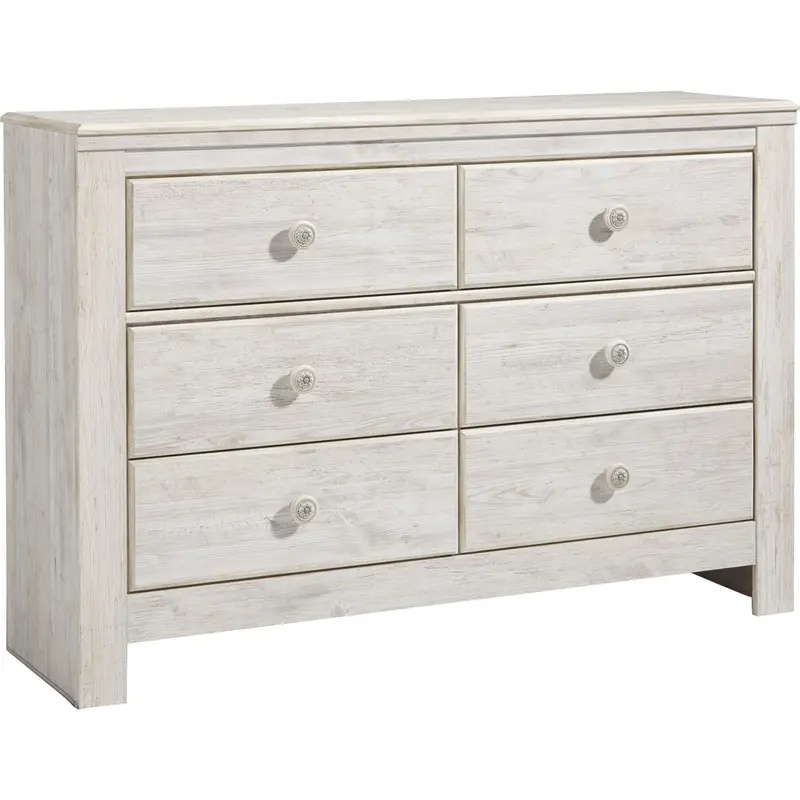 Jareth Whitewashed Wood Dresser – Farmhouse-Inspired Bedroom Storage 1