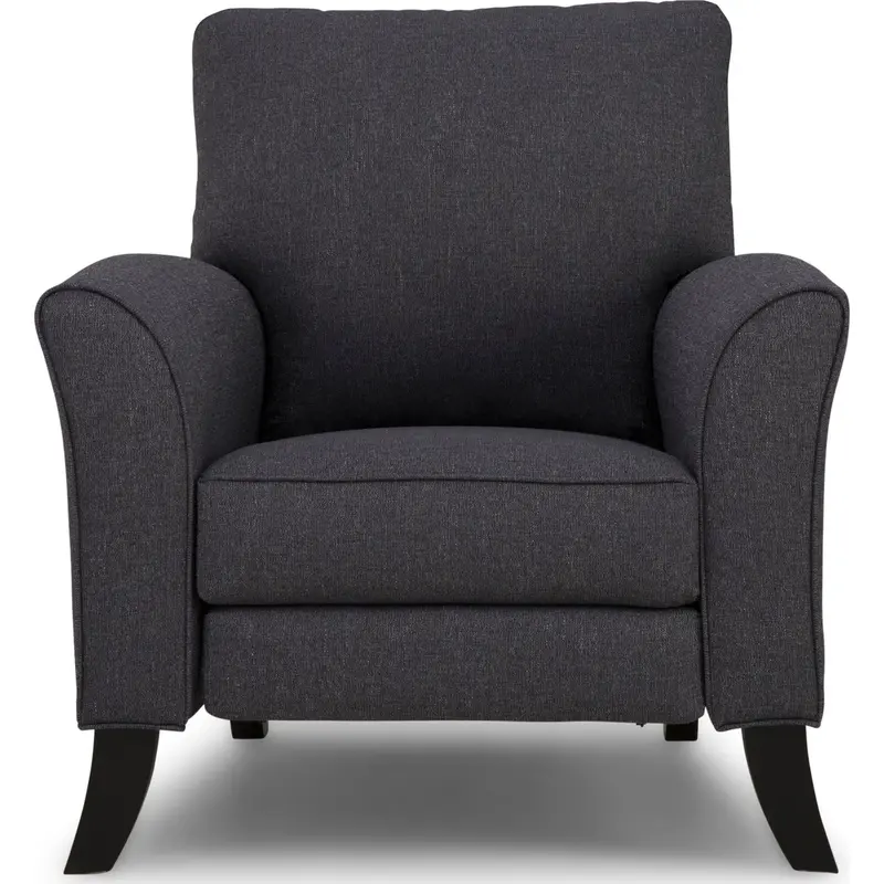Jessica Graphite Accent Chair With Upholstered Back 1