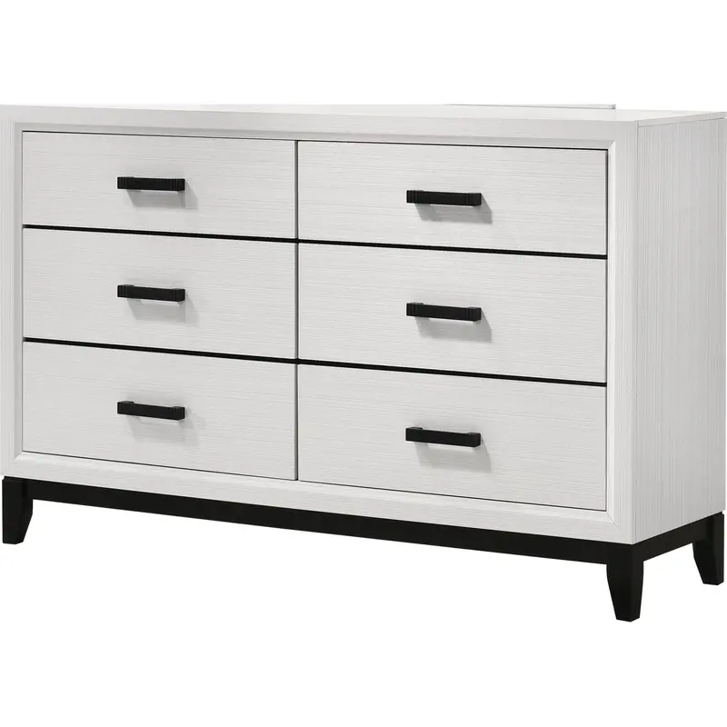 Jessica White 6-Drawer Dresser 1