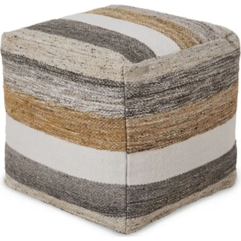 Josalind Multicolor Fabric Pouf 1