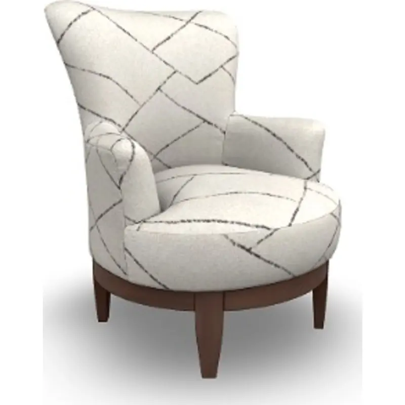 Justine Curved Accent Chair – Parchment Linen Finish 1