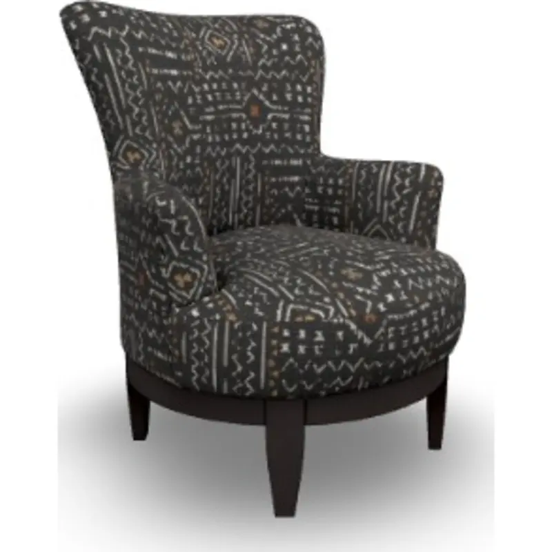 Justine Domino Accent Chair – Curved Back, Modern Upholstered Seating 1