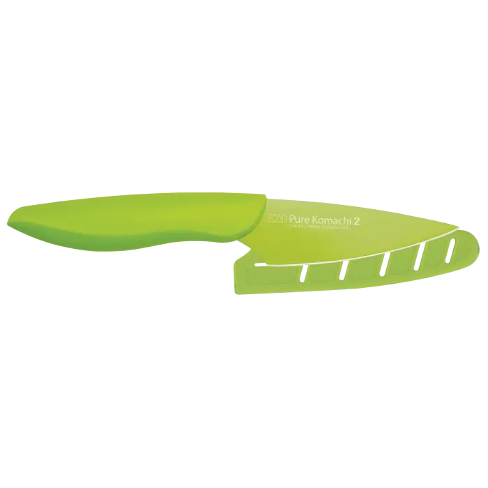 Kai Pure Komachi 2 Paring Knife – 3.5-Inch With Protective Sheath (Light Green) 1