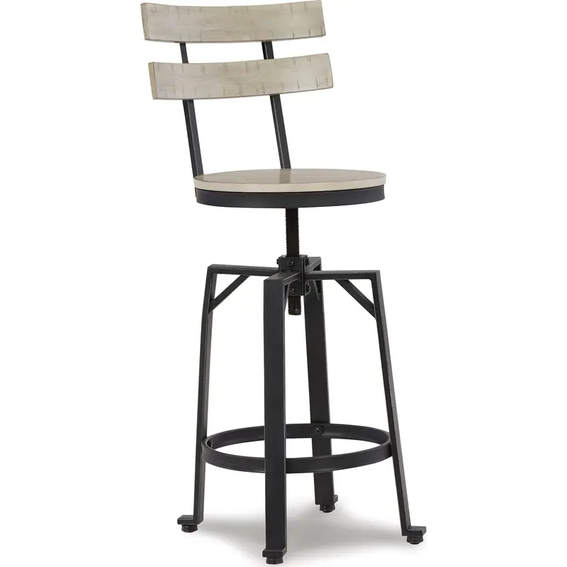 Karisslyn Adjustable Counter Stool In Whitewash And Black (Model D336-124) 1