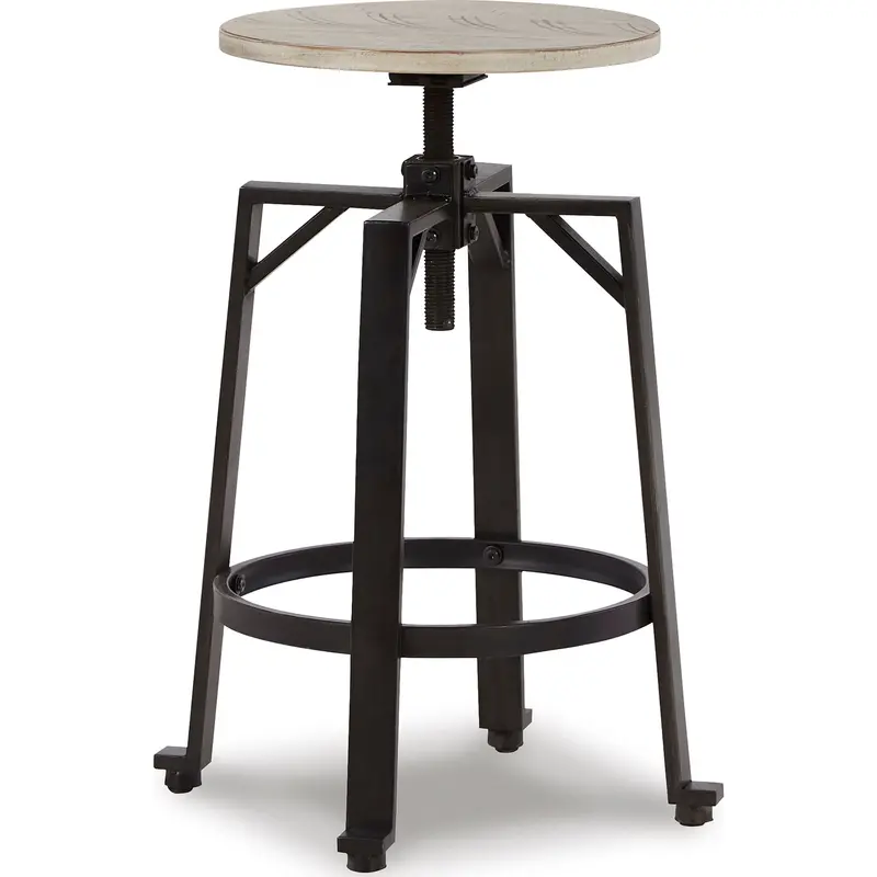 Karisslyn Whitewash And Black Adjustable Bar Stool (D336-024) 1