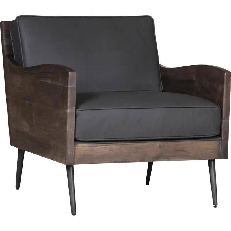 Karma Slate Gray Accent Chair With Modern Profile 1