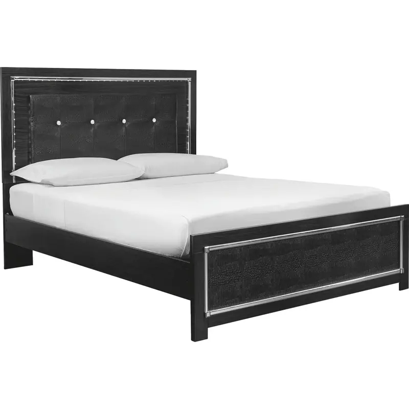Kaydell Black Platform Bed Frame – Minimalist Low-Profile Design 1