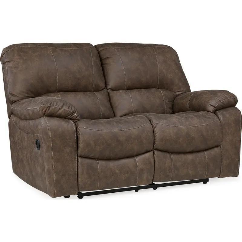 Kilmartin Power Reclining Loveseat In Chocolate Leather – Dual-Motor Comfort Sofa 1