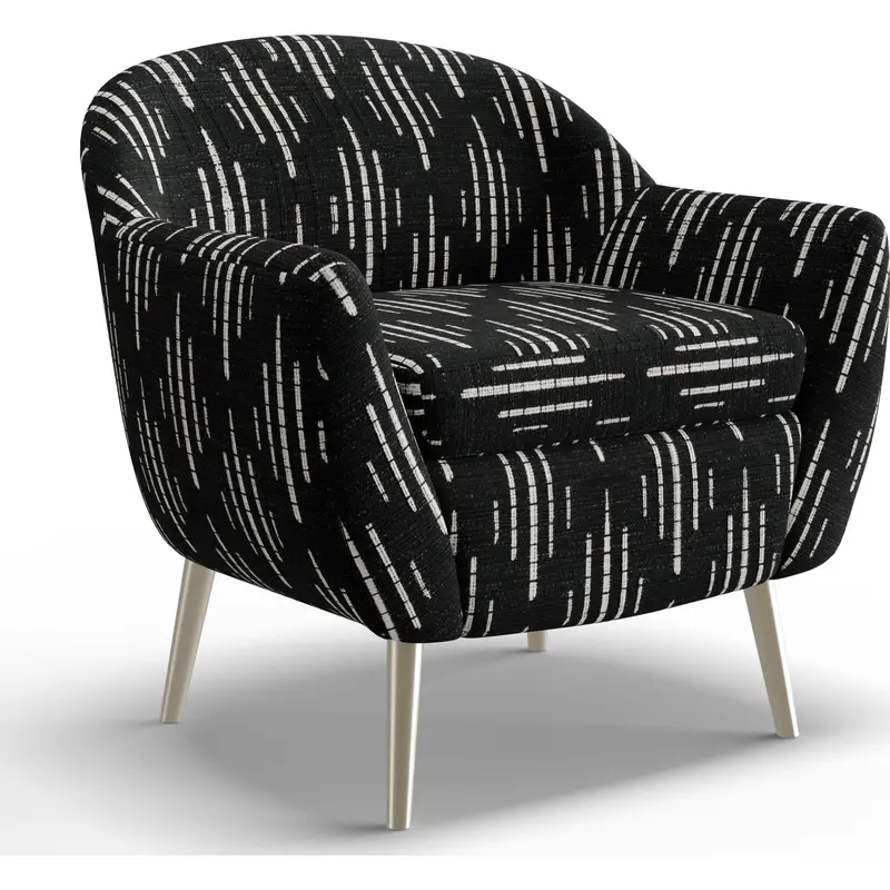 Kissly Midnight Blue Upholstered Accent Chair 1