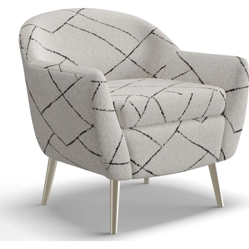 Kissly Parchment Accent Chair – Neutral-Tone Linen-Look Lounge Chair 1