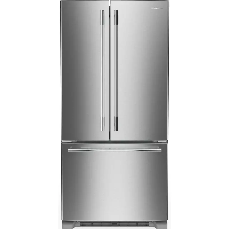Kitchenaid 22 Cu. Ft. French Door Refrigerator – 33-Inch Standard Depth, Internal Water Dispenser, Printshield Stainless (Krff333Sps) 1