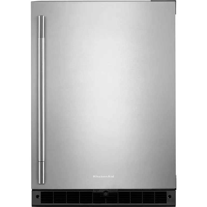 Kitchenaid 24" Beverage Cooler – Black Cabinet With Stainless Steel Doors (Kurr124Ssb) 1