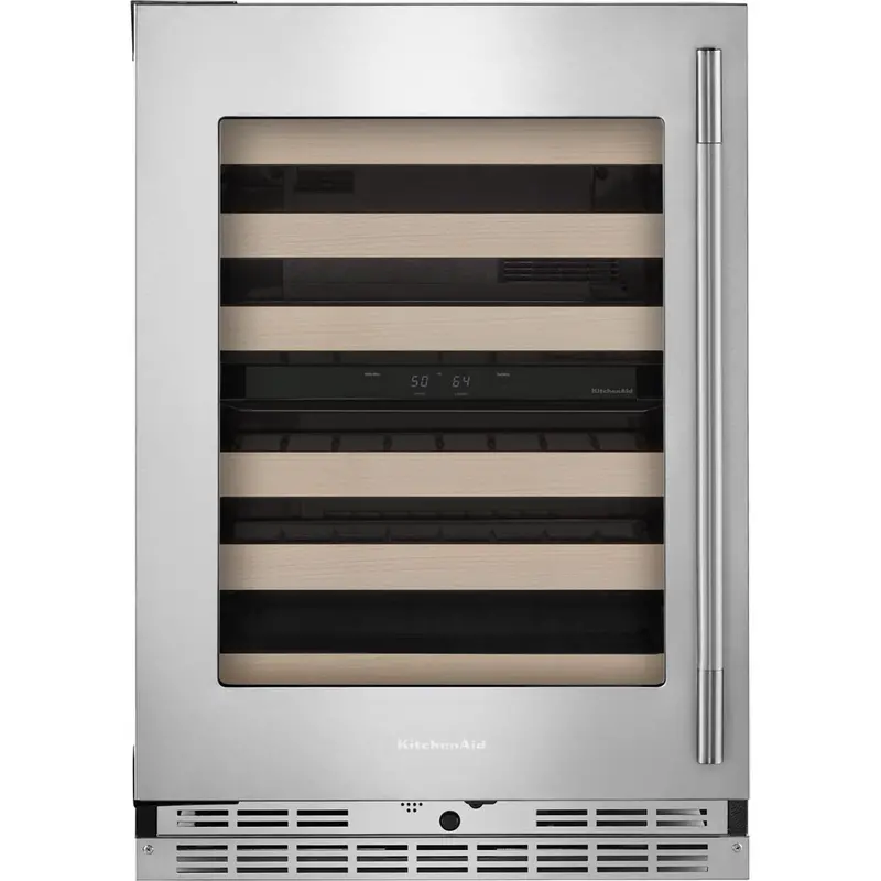 Kitchenaid 24-Inch Stainless Steel Wine Cooler With Printshield™ Finish (Kuwl524Sps) 1