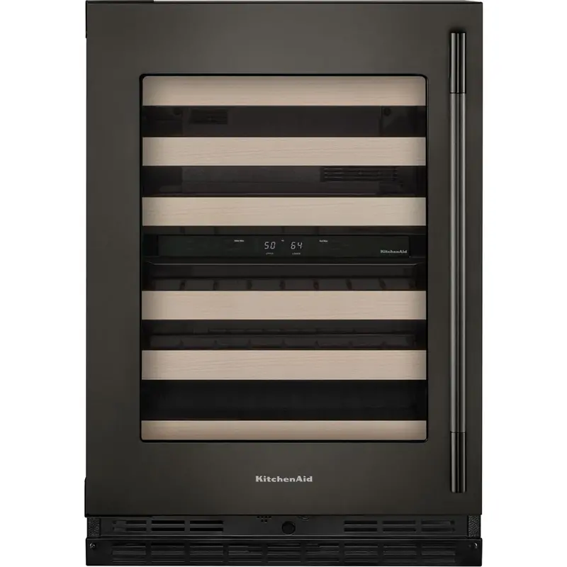 Kitchenaid 24-Inch Undercounter Wine Cellar – Black Ore Cabinet With Wood Racks (Kuwl524Sbe) 1