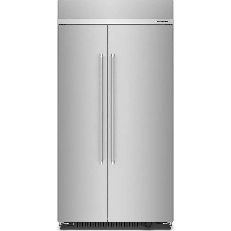Kitchenaid 25.5 Cu. Ft. Built-In Side-By-Side Refrigerator – Stainless Steel With Printshield Finish (Kbsn702Mps) 1