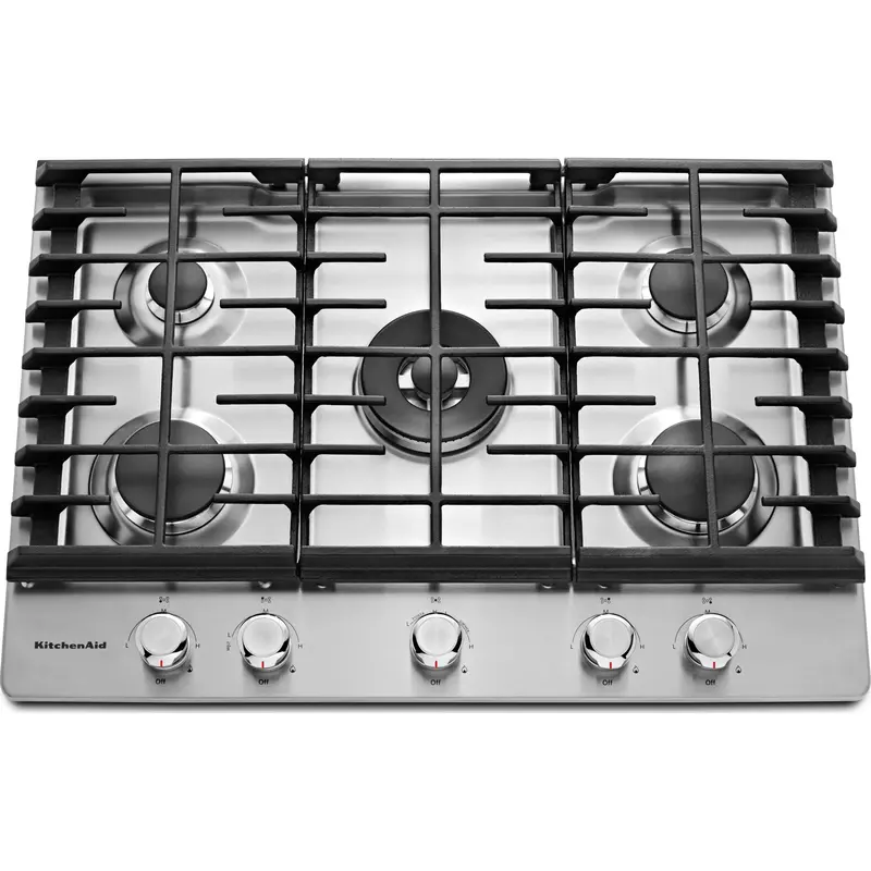 Kitchenaid 30" 5-Burner Gas Cooktop – Stainless Steel Surface (Kcgs550Ess) 1
