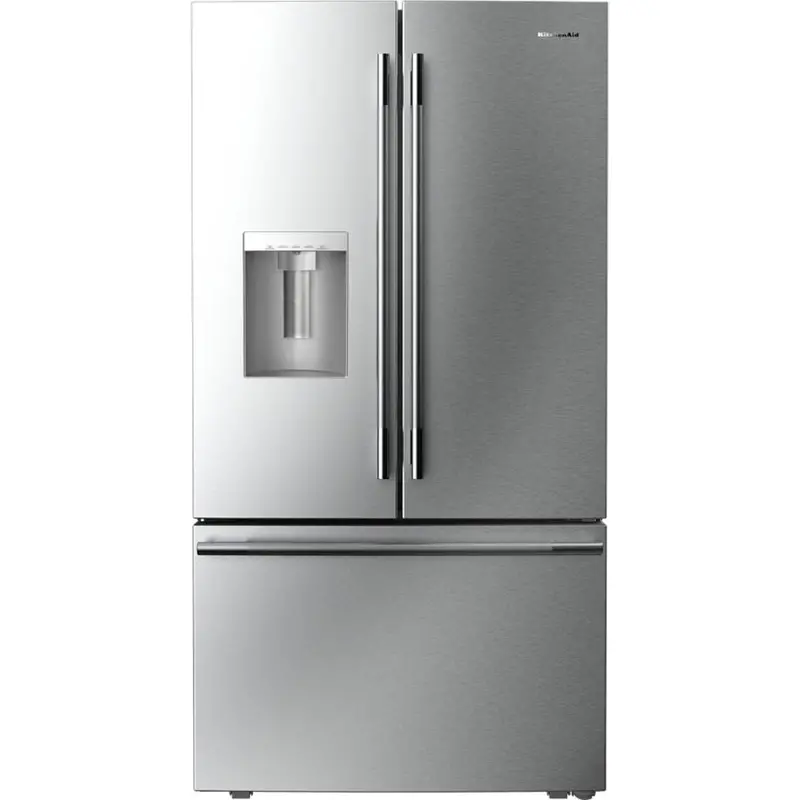 Kitchenaid 30 Cu. Ft. French Door Refrigerator – Printshield Stainless Steel With External Water & Ice (Krff436Sps) 1